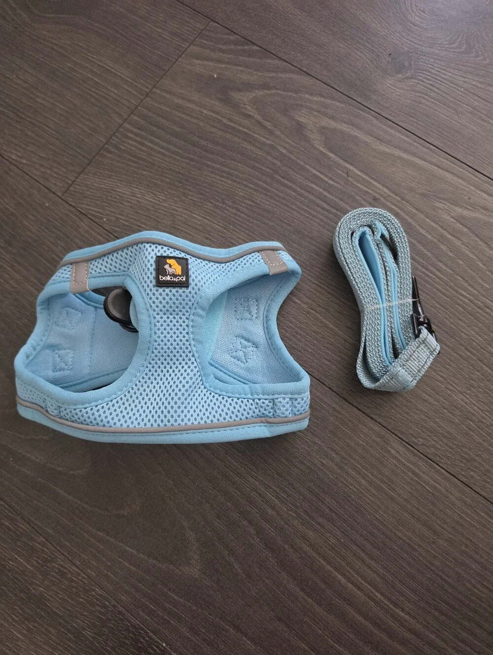 Bella & PAL Light Blue Breathable Small Pet Harness and Leash SIZE MEDUIM